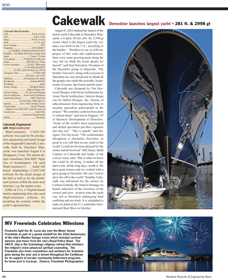 Maritime Reporter Magazine, page 14,  Sep 2010