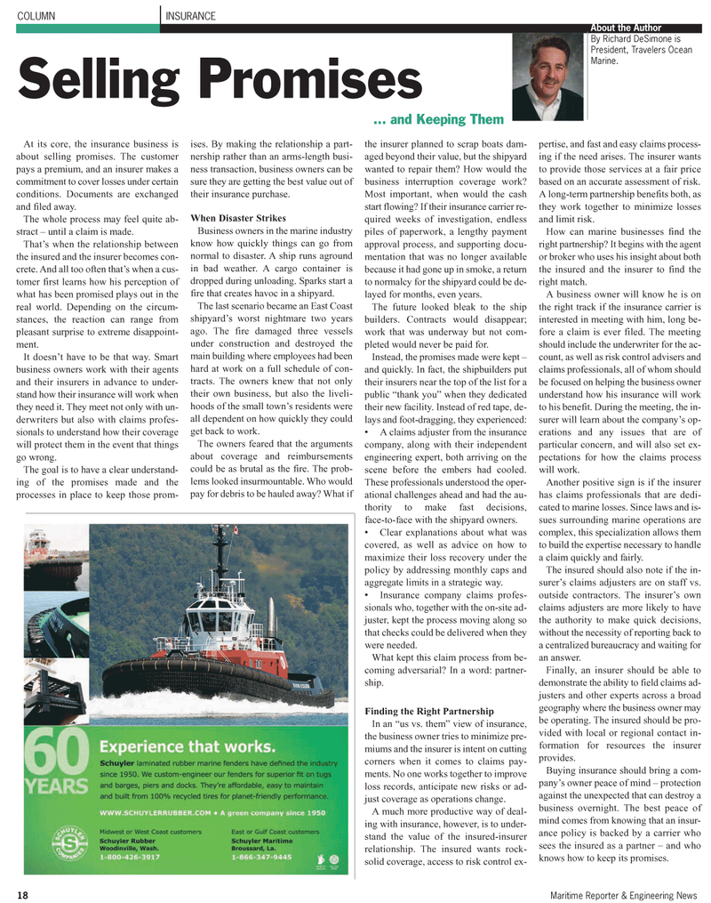 Maritime Reporter Magazine, page 18,  Sep 2010