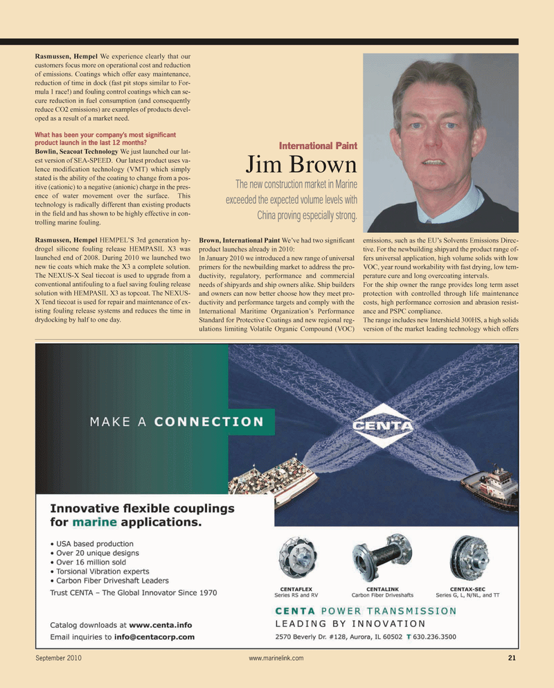Maritime Reporter Magazine, page 21,  Sep 2010