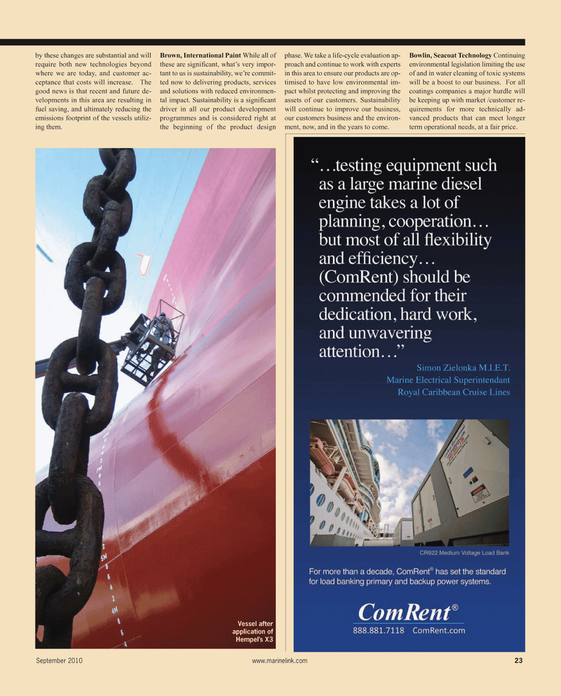 Maritime Reporter Magazine, page 23,  Sep 2010