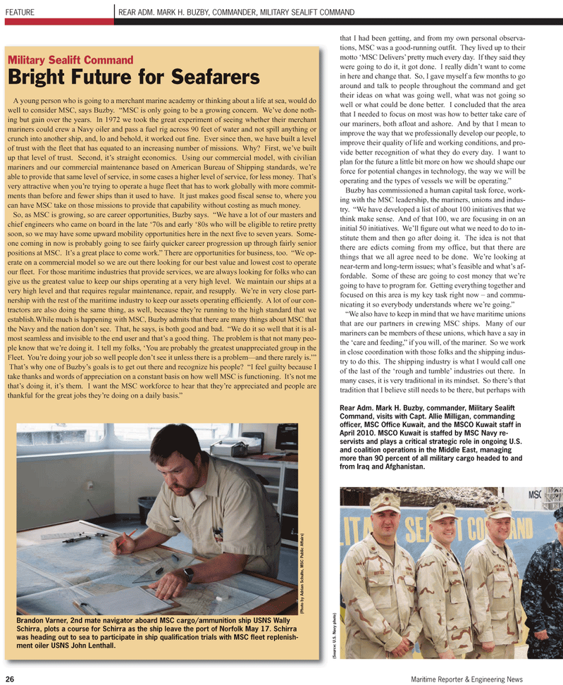 Maritime Reporter Magazine, page 26,  Sep 2010