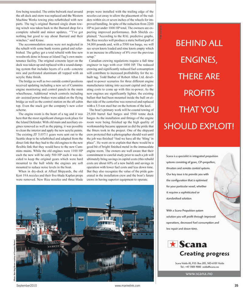 Maritime Reporter Magazine, page 35,  Sep 2010