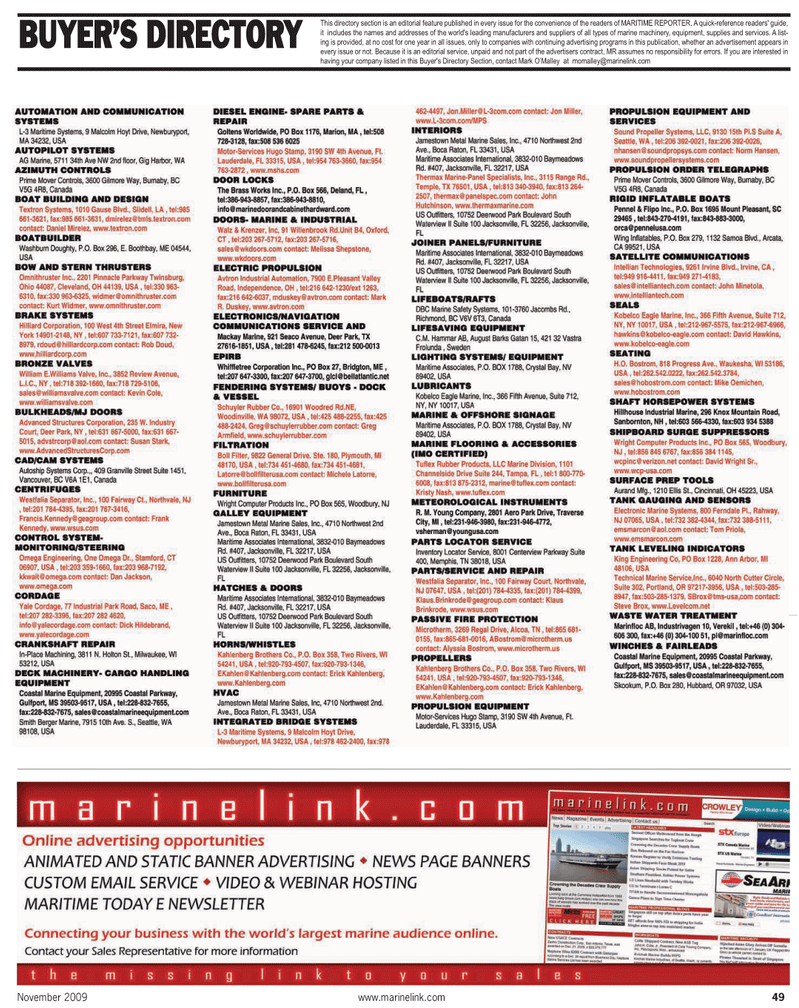 Maritime Reporter Magazine, page 49,  Sep 2010