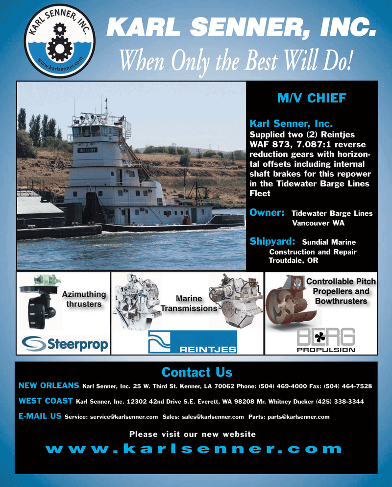 Maritime Reporter Magazine, page 4th Cover,  Sep 2010