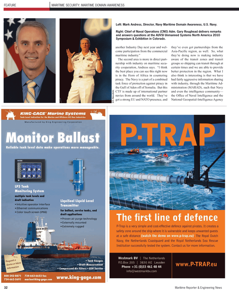 Maritime Reporter Magazine, page 32,  Oct 2010