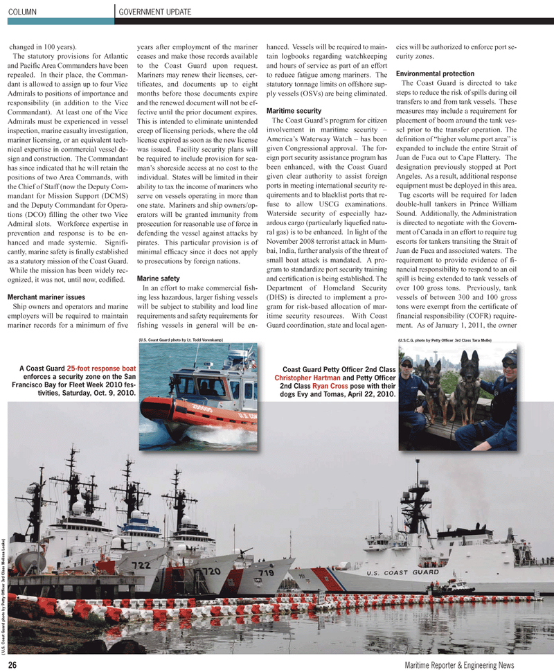 Maritime Reporter Magazine, page 26,  Nov 2010