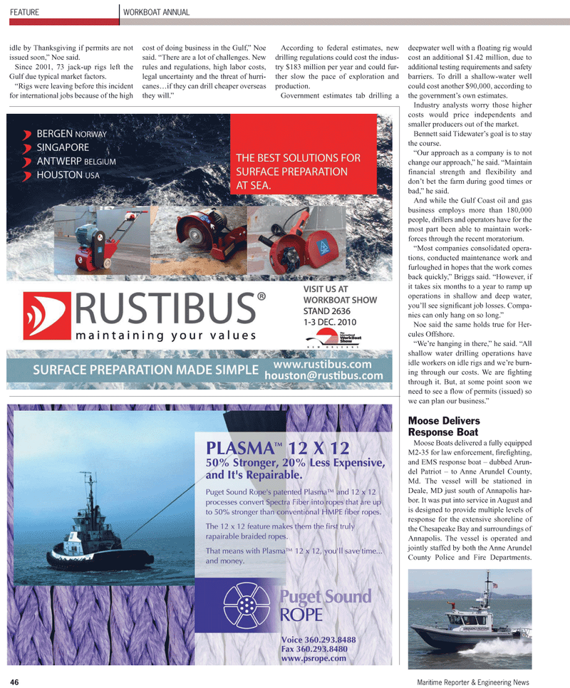 Maritime Reporter Magazine, page 46,  Nov 2010