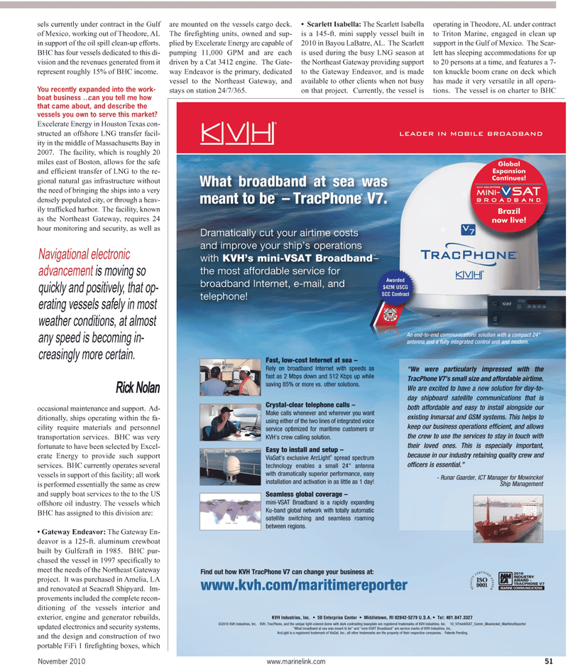 Maritime Reporter Magazine, page 51,  Nov 2010