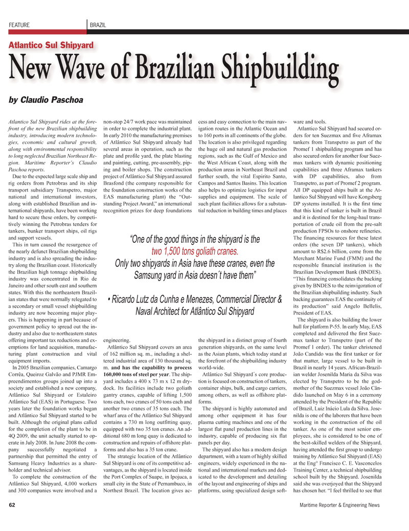 Maritime Reporter Magazine, page 64,  Nov 2010