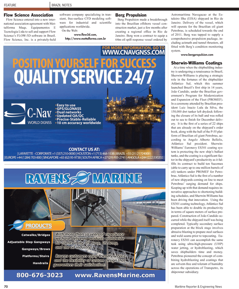 Maritime Reporter Magazine, page 72,  Nov 2010
