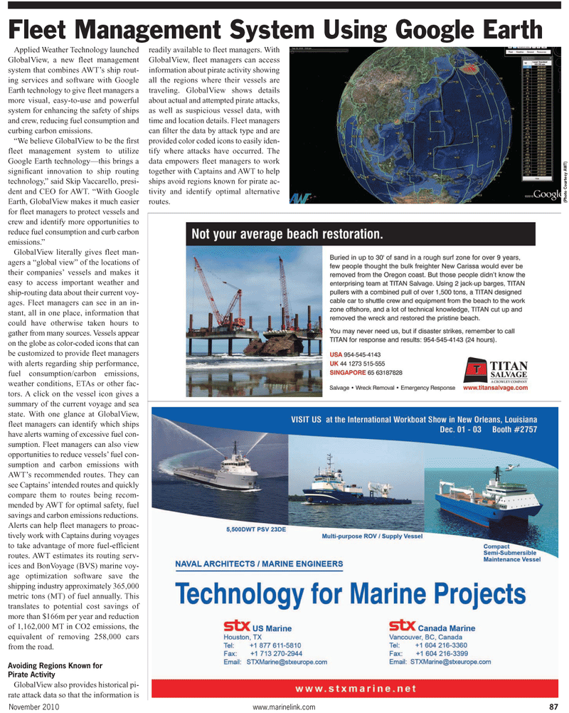 Maritime Reporter Magazine, page 89,  Nov 2010