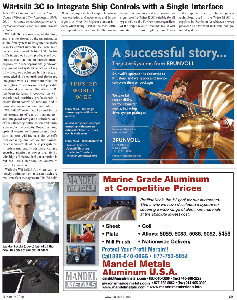 Maritime Reporter Magazine, page 91,  Nov 2010