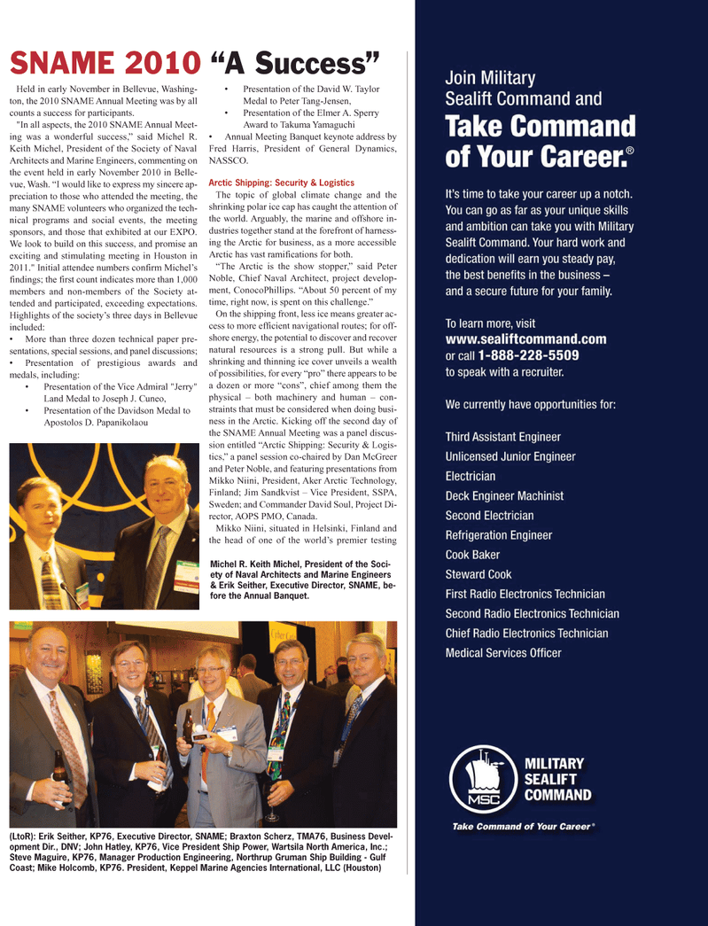 Maritime Reporter Magazine, page 9,  Dec 2010