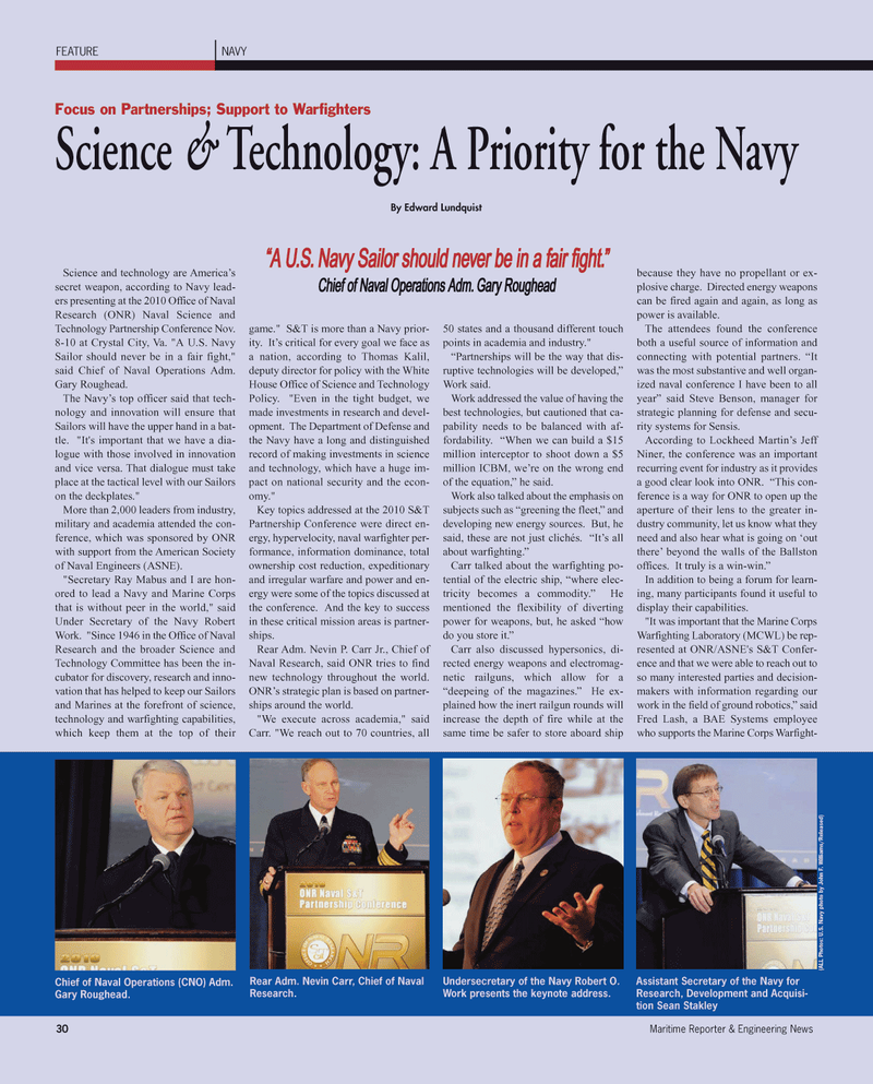 Maritime Reporter Magazine, page 30,  Dec 2010