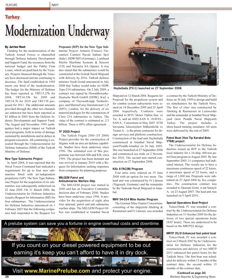 Maritime Reporter Magazine, page 28,  Jan 2011