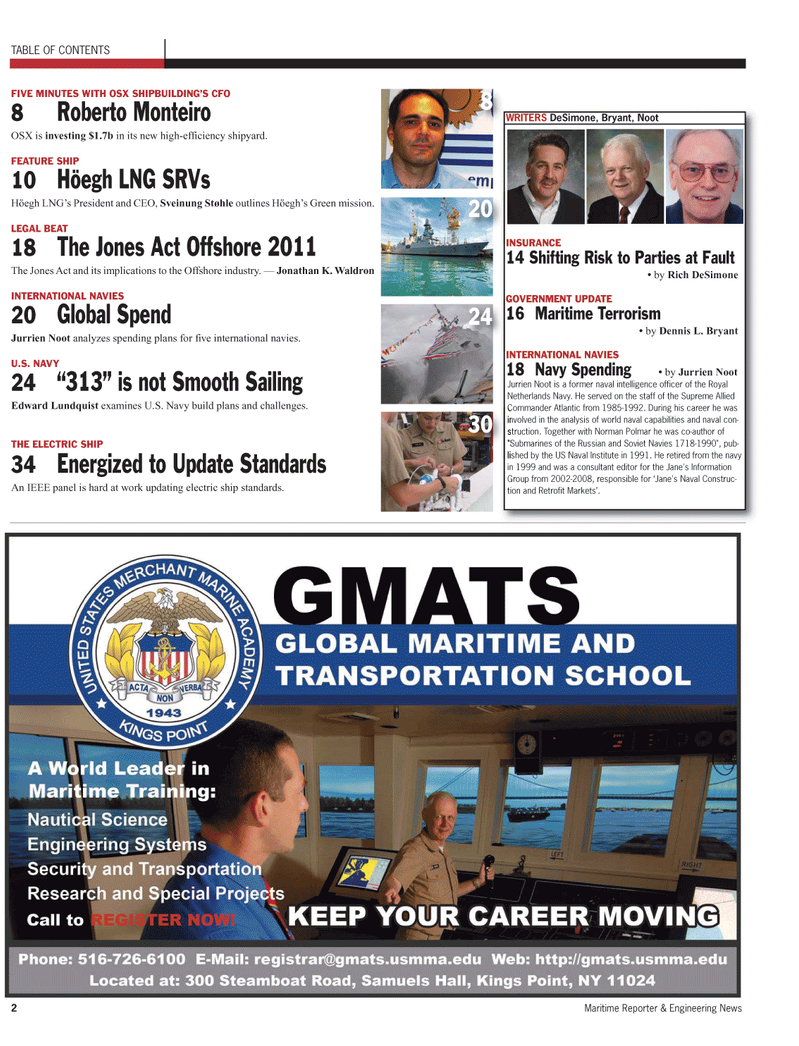 Maritime Reporter Magazine, page 2,  Jan 2011