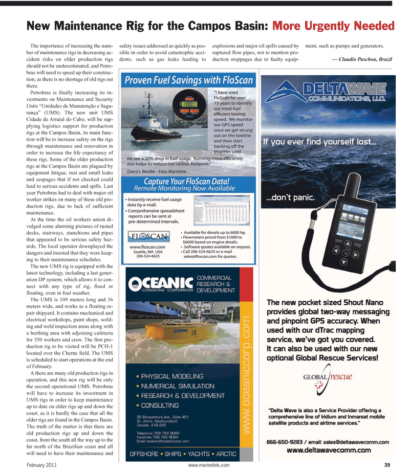 Maritime Reporter Magazine, page 39,  Feb 2011