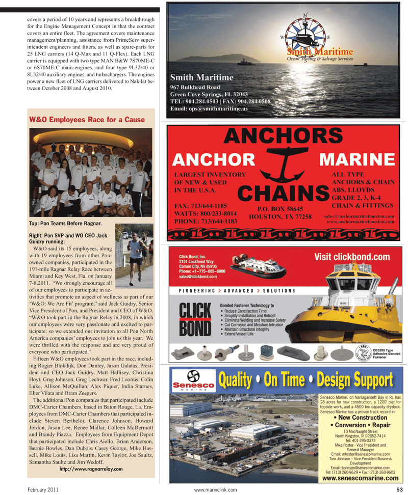 Maritime Reporter Magazine, page 53,  Feb 2011