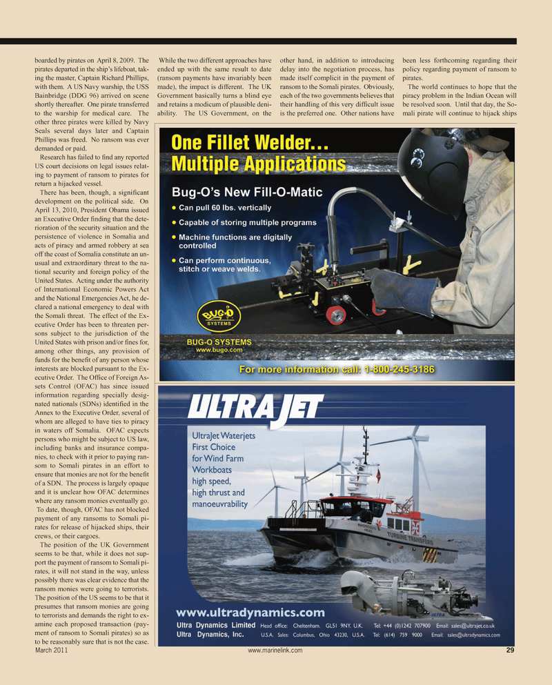 Maritime Reporter Magazine, page 29,  Mar 2011