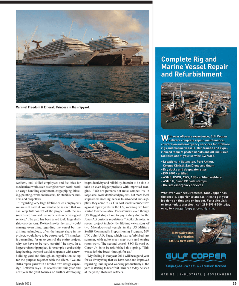 Maritime Reporter Magazine, page 39,  Mar 2011