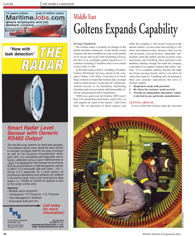 Maritime Reporter Magazine, page 42,  Mar 2011
