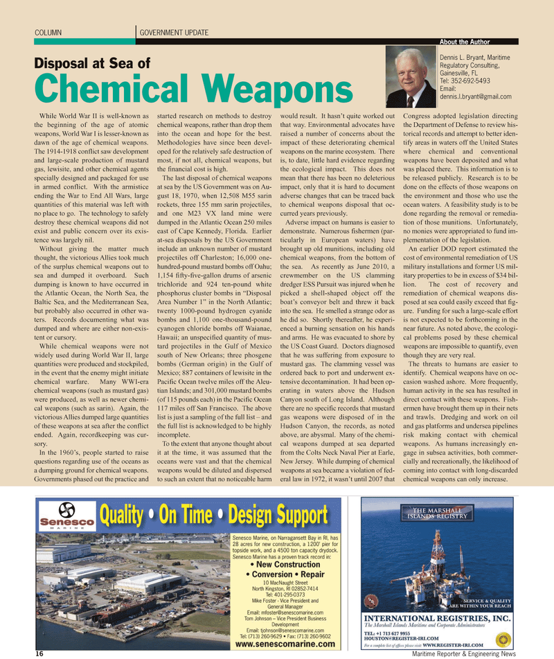 Maritime Reporter Magazine, page 16,  Apr 2011