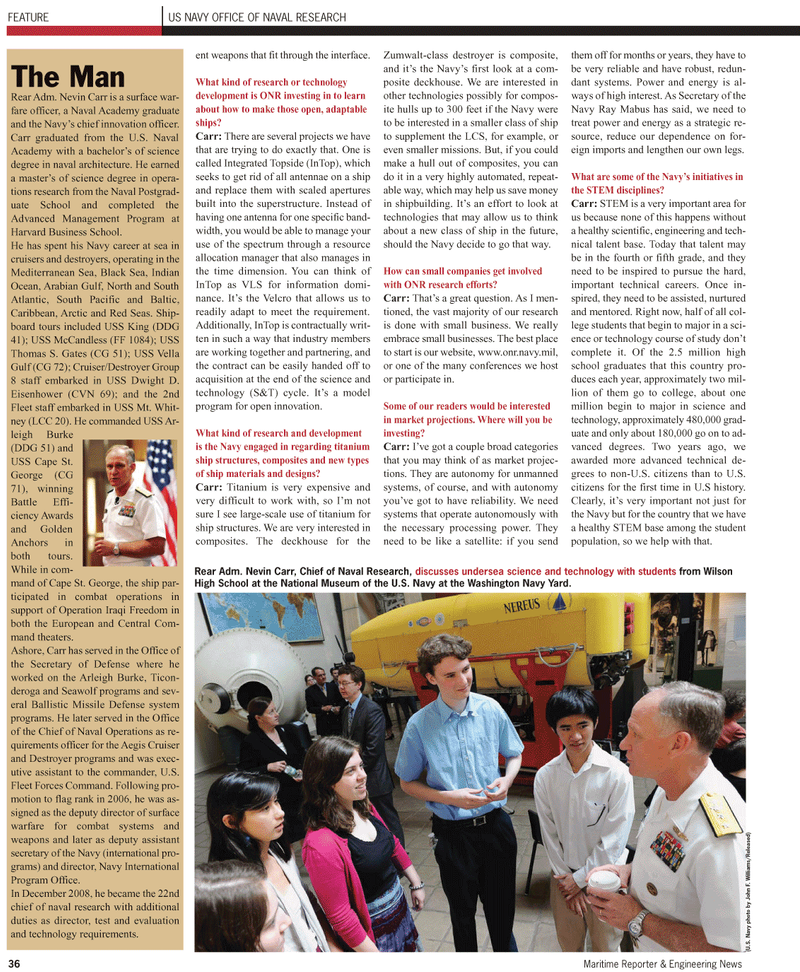 Maritime Reporter Magazine, page 36,  Apr 2011
