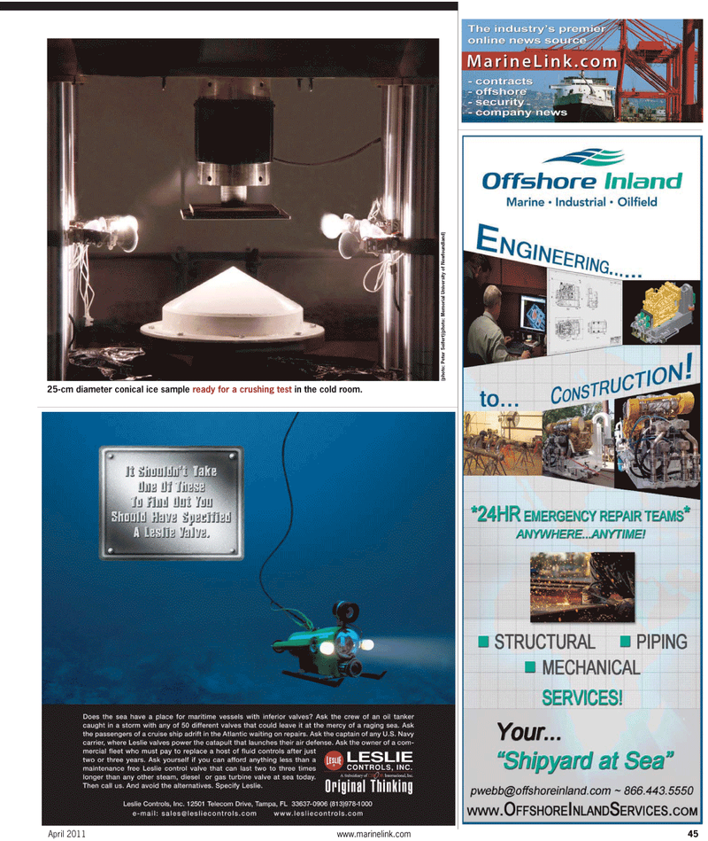 Maritime Reporter Magazine, page 45,  Apr 2011