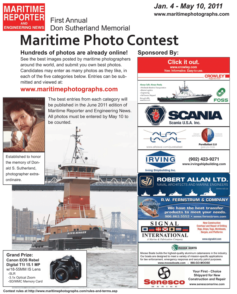 Maritime Reporter Magazine, page 12,  May 2011