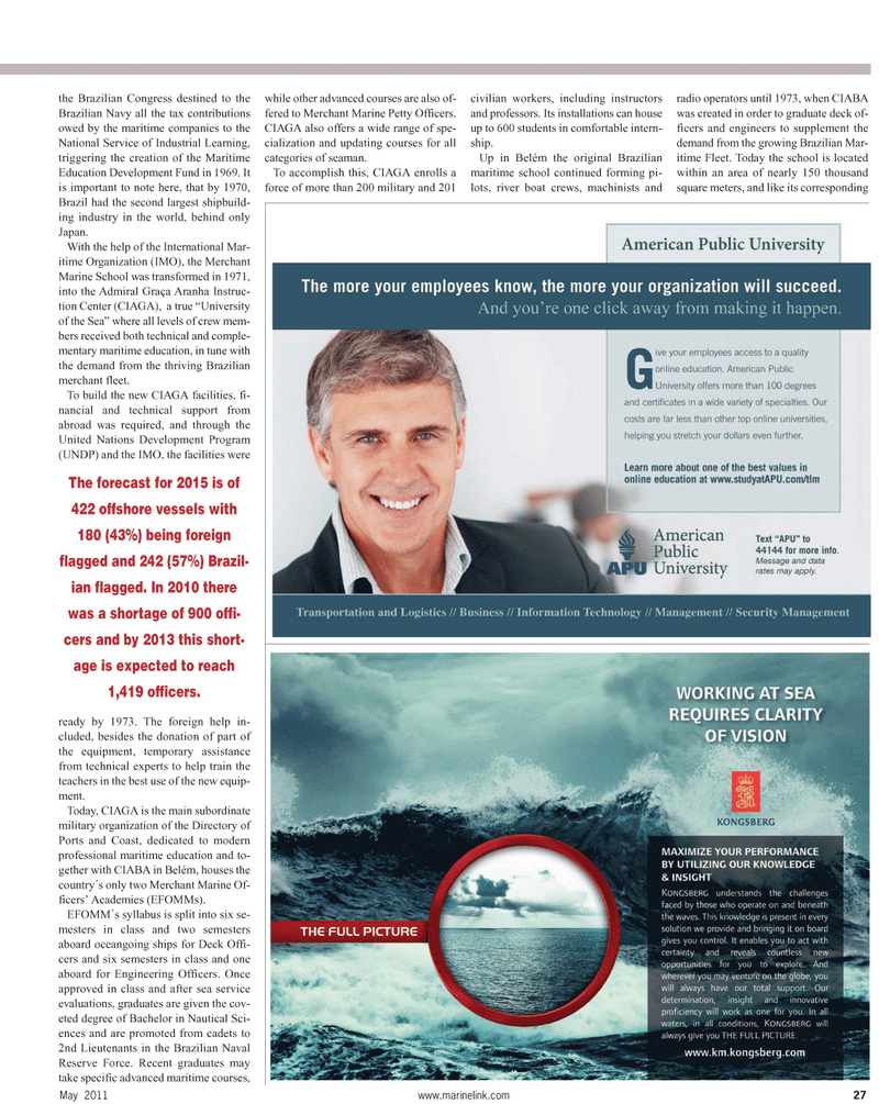 Maritime Reporter Magazine, page 27,  May 2011