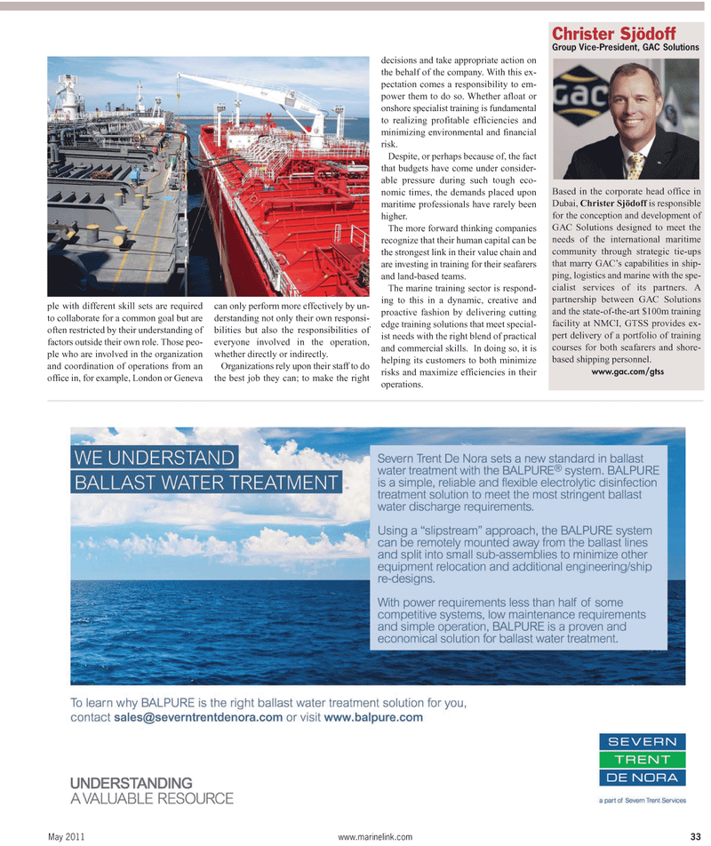 Maritime Reporter Magazine, page 33,  May 2011