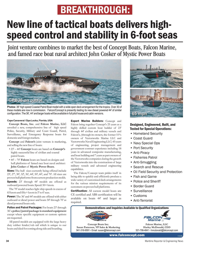 Maritime Reporter Magazine, page 34,  May 2011