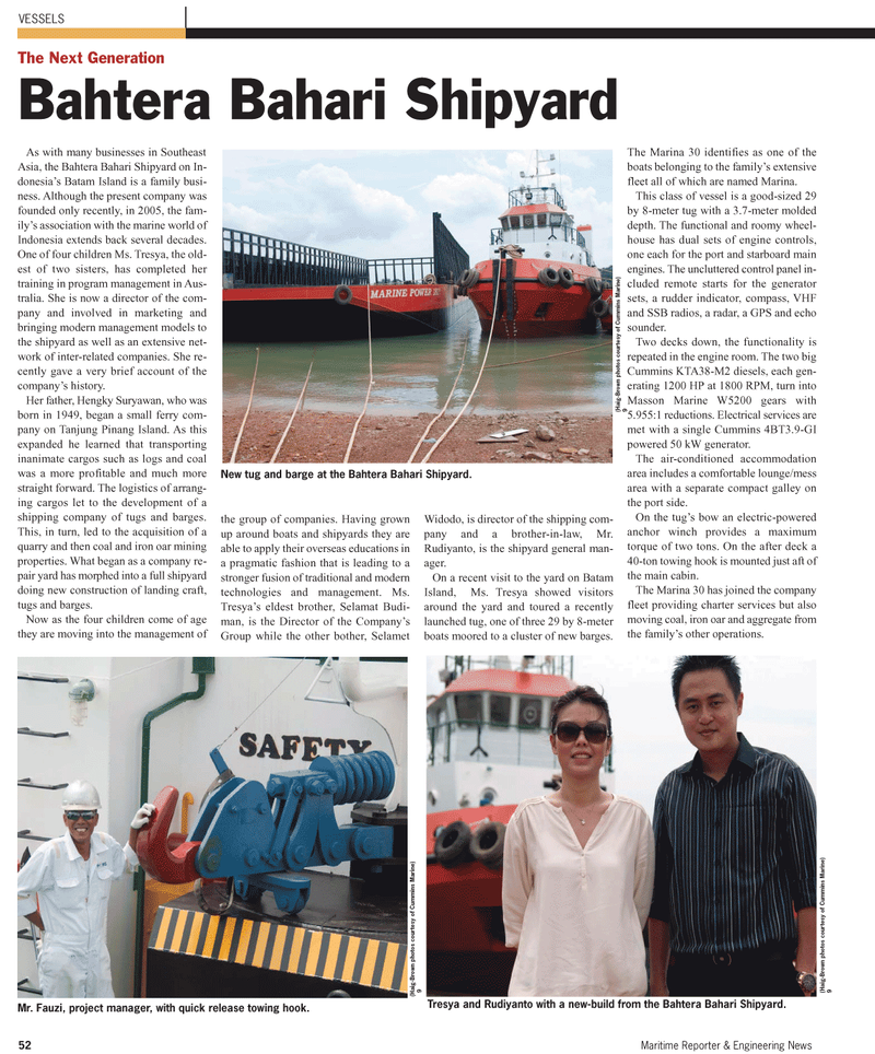 Maritime Reporter Magazine, page 3rd Cover,  May 2011