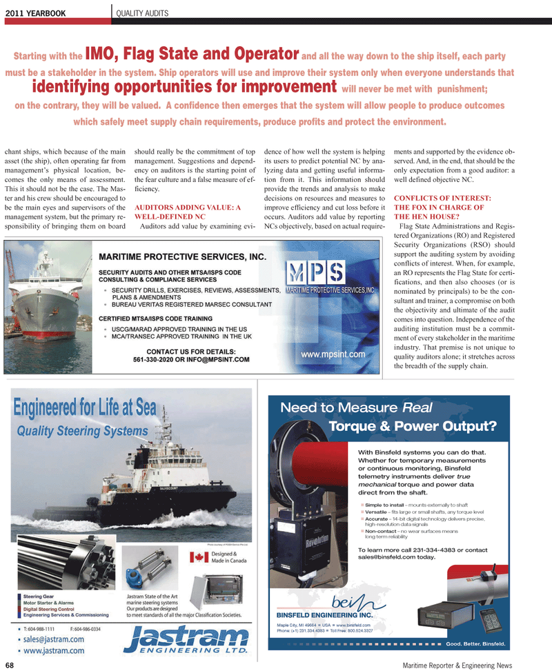 Maritime Reporter Magazine, page 72,  Jun 2011