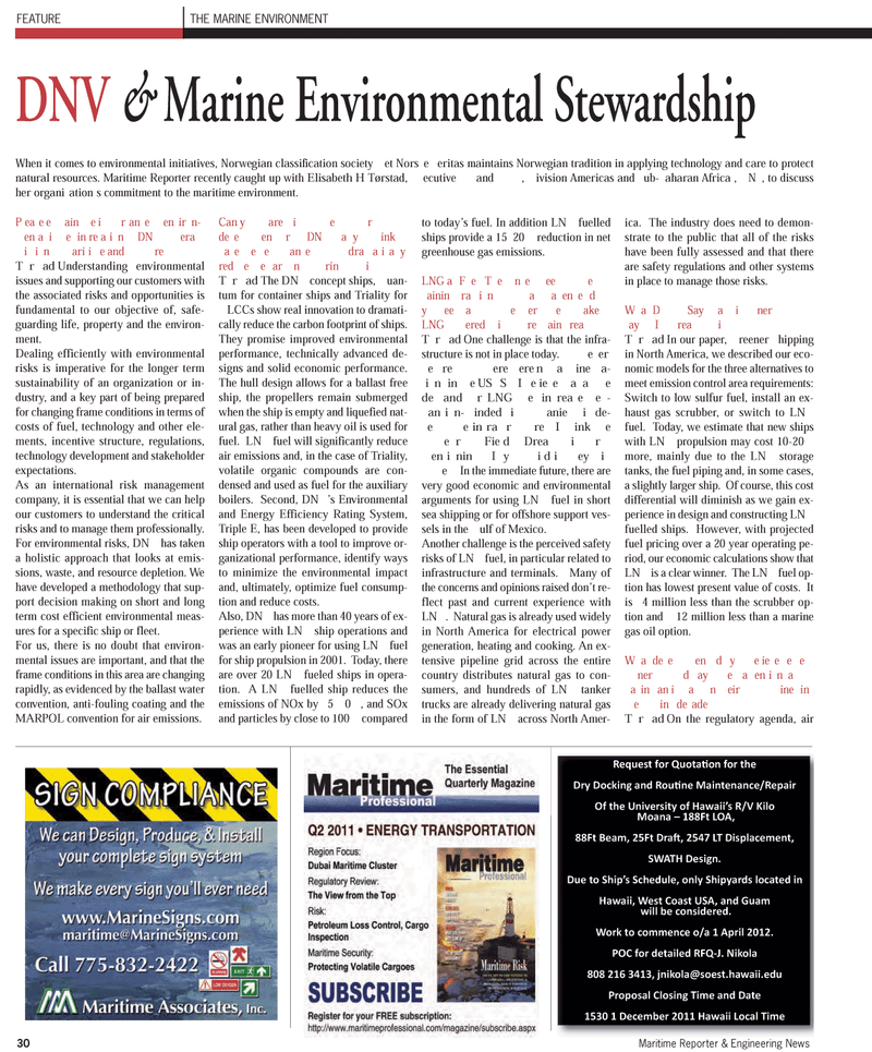 Maritime Reporter Magazine, page 30,  Jul 2011