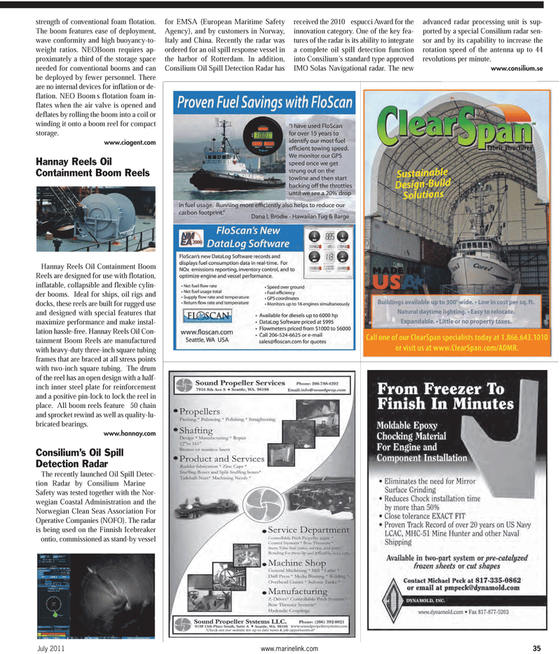 Maritime Reporter Magazine, page 35,  Jul 2011