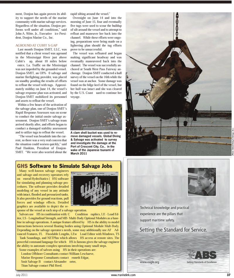 Maritime Reporter Magazine, page 37,  Jul 2011