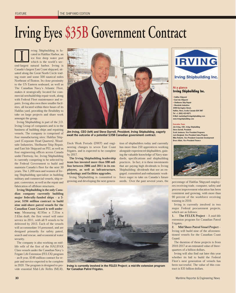 Maritime Reporter Magazine, page 30,  Aug 2011