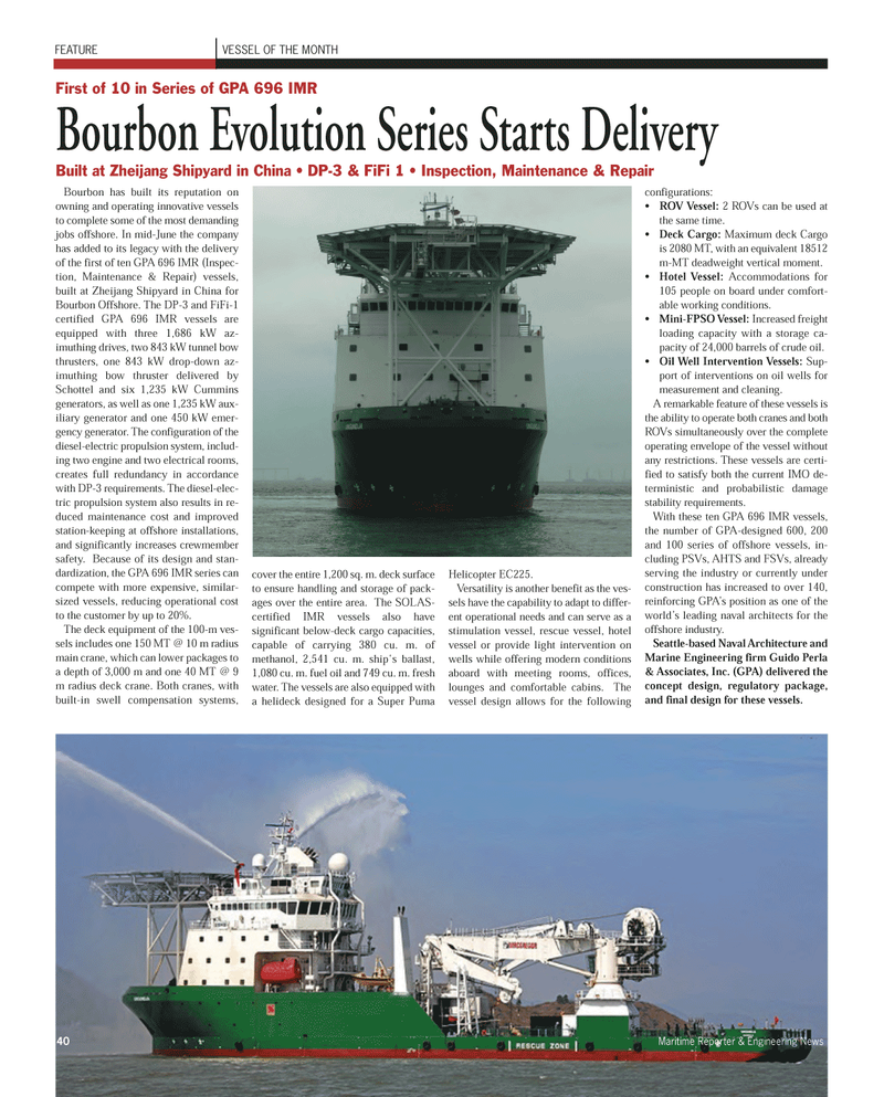 Maritime Reporter Magazine, page 40,  Aug 2011