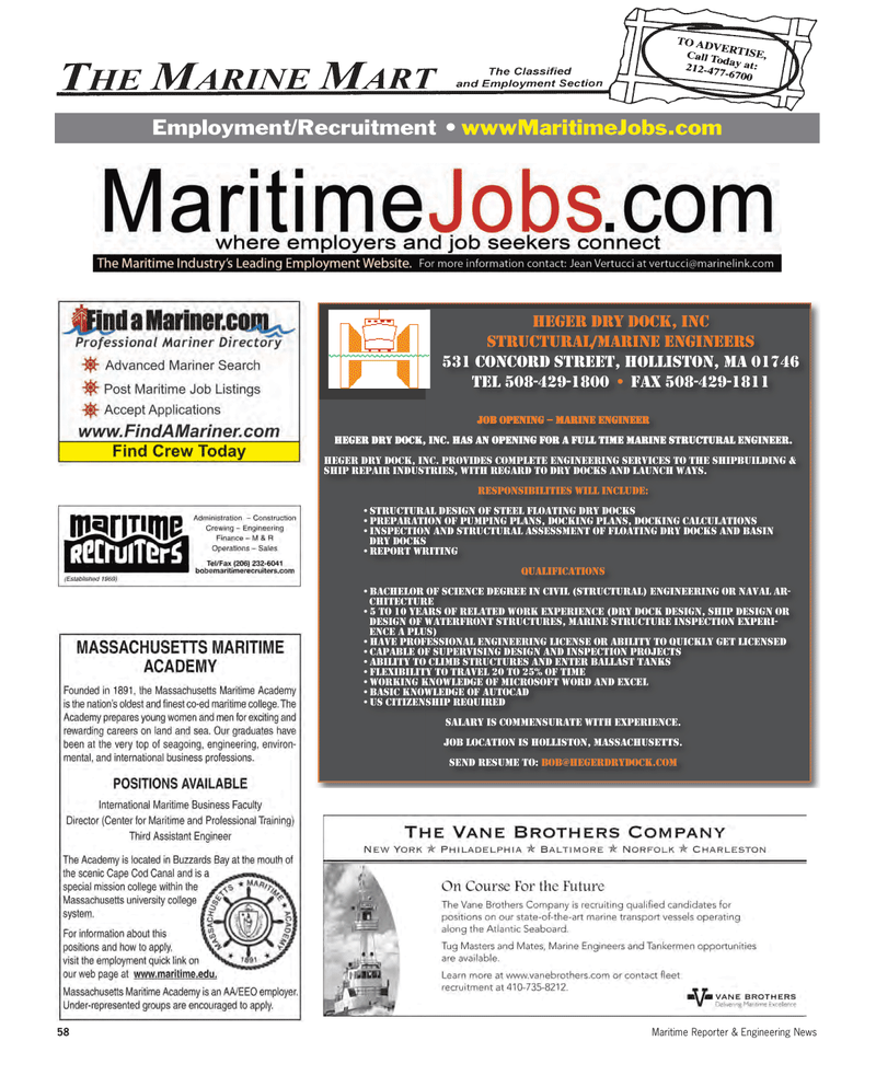 Maritime Reporter Magazine, page 58,  Aug 2011