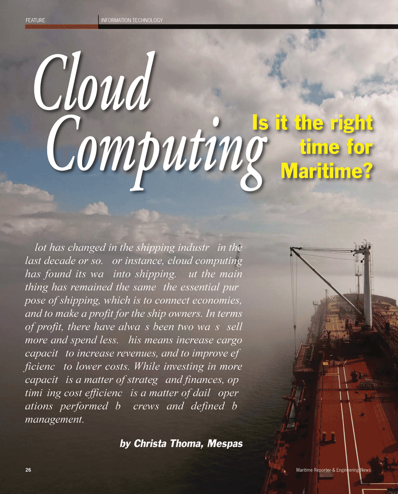 Maritime Reporter Magazine, page 26,  Sep 2011