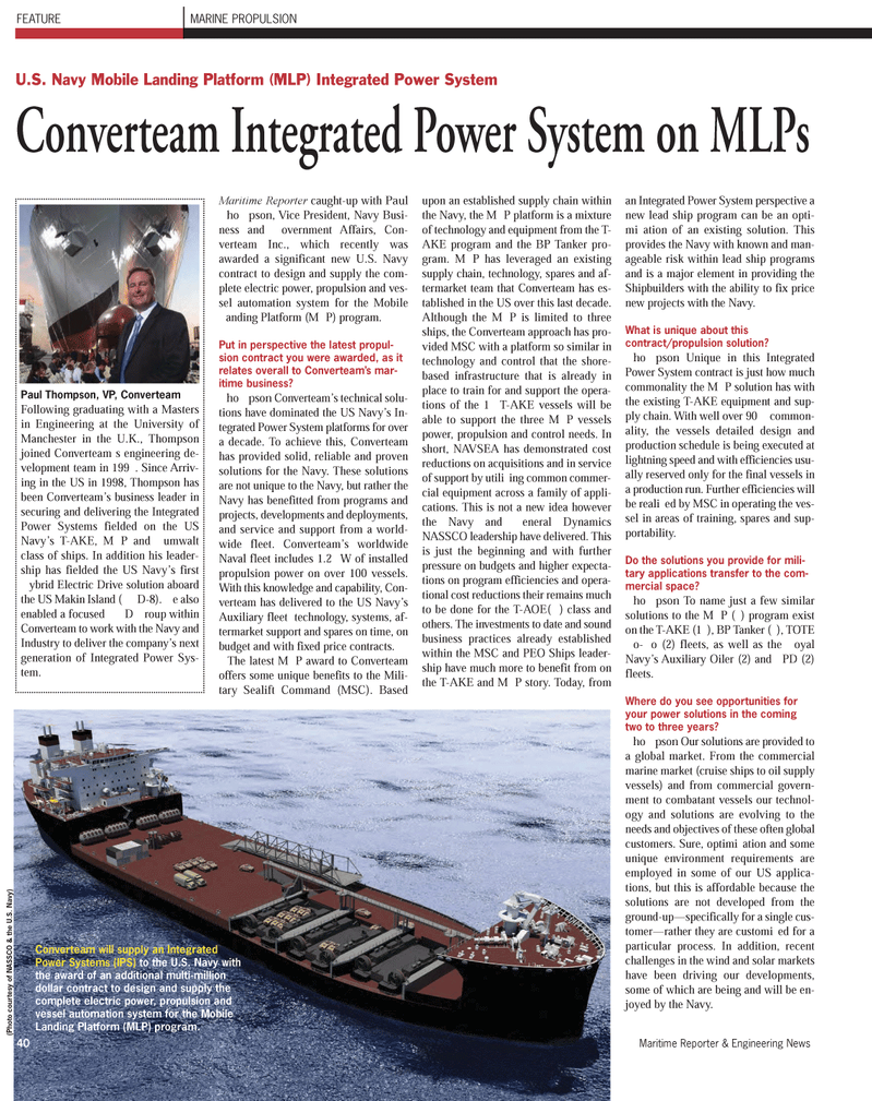 Maritime Reporter Magazine, page 40,  Sep 2011