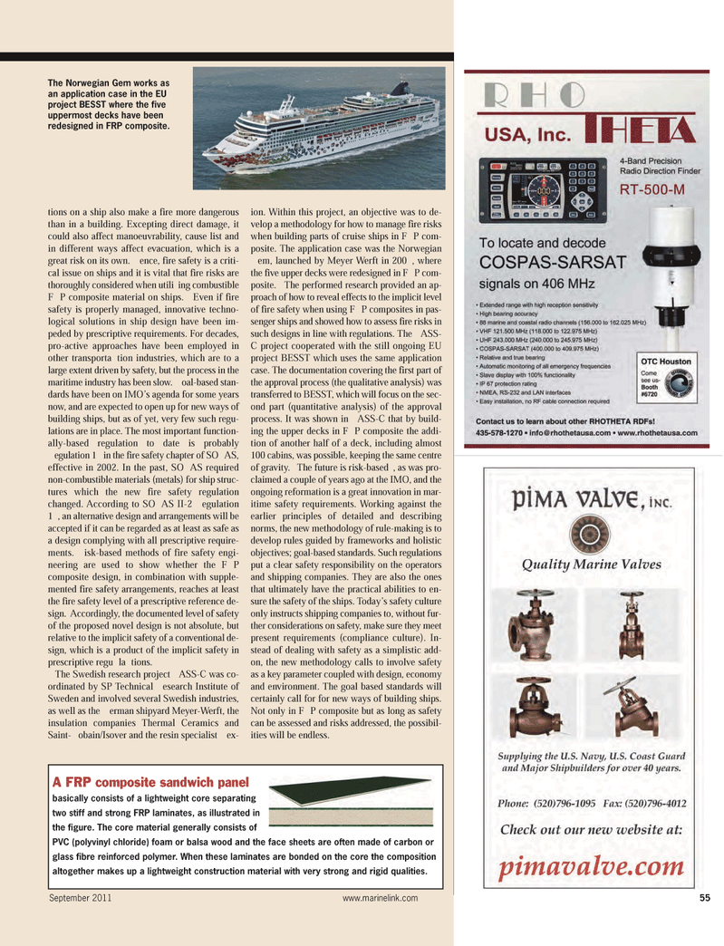 Maritime Reporter Magazine, page 55,  Sep 2011
