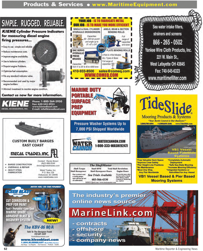 Maritime Reporter Magazine, page 62,  Sep 2011