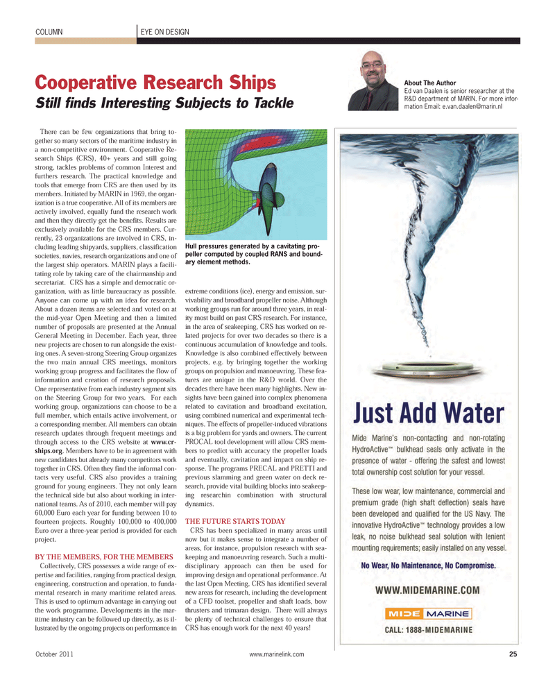 Maritime Reporter Magazine, page 25,  Oct 2011