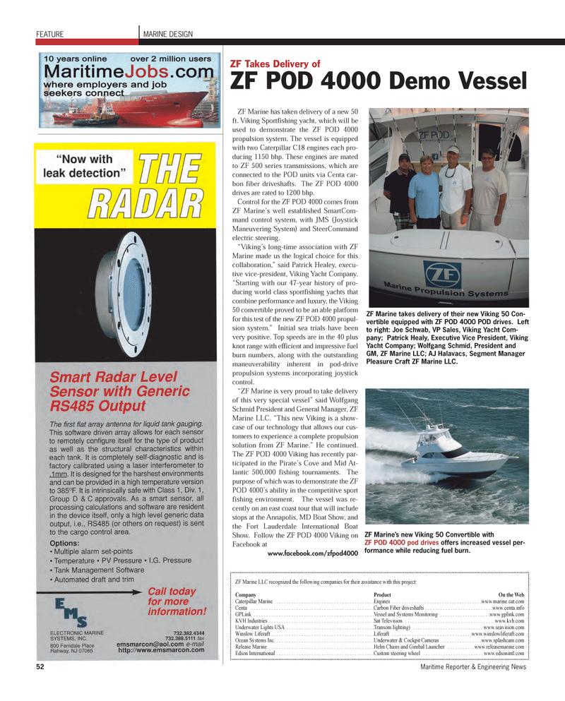 Maritime Reporter Magazine, page 52,  Oct 2011