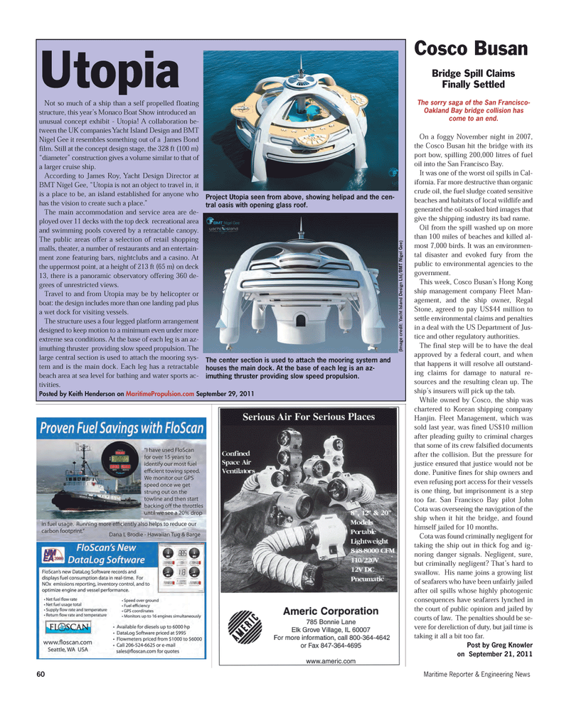 Maritime Reporter Magazine, page 60,  Oct 2011