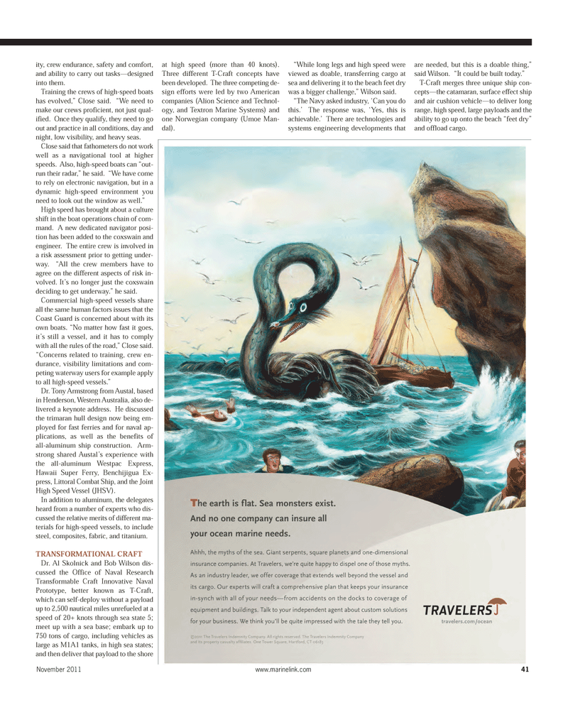 Maritime Reporter Magazine, page 41,  Nov 2011