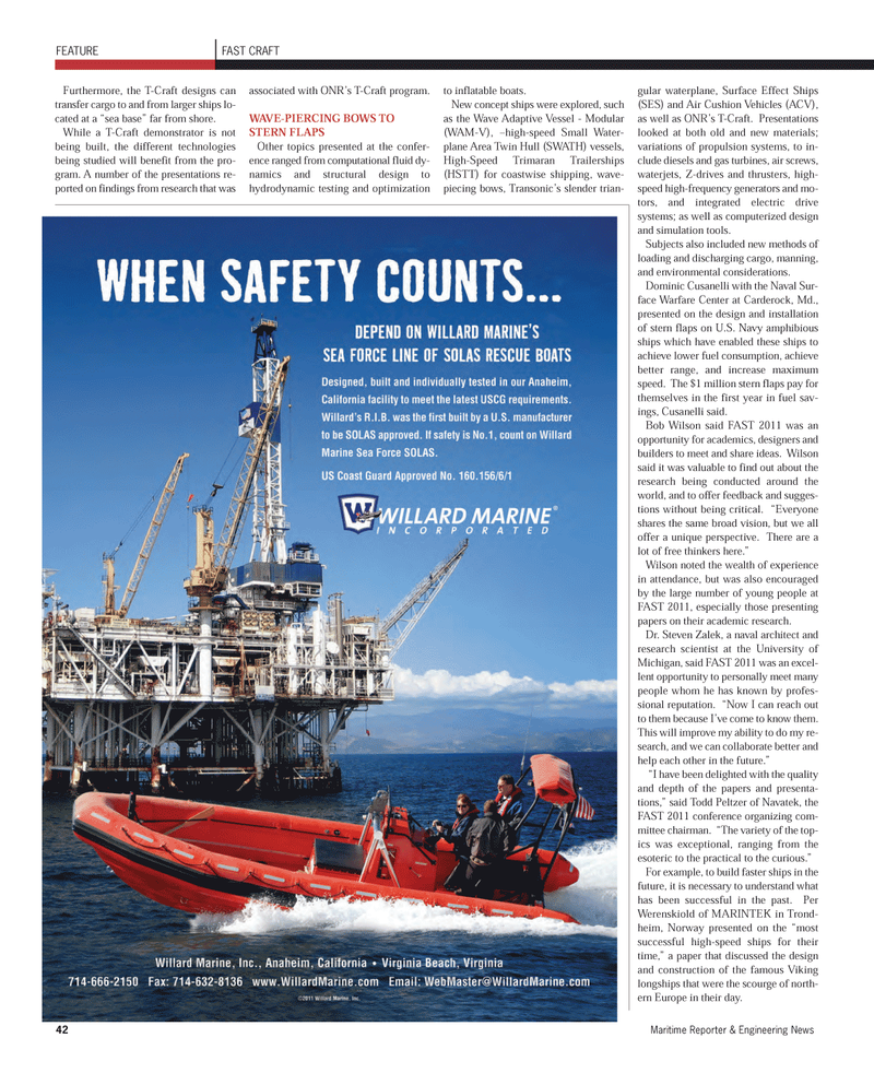 Maritime Reporter Magazine, page 42,  Nov 2011
