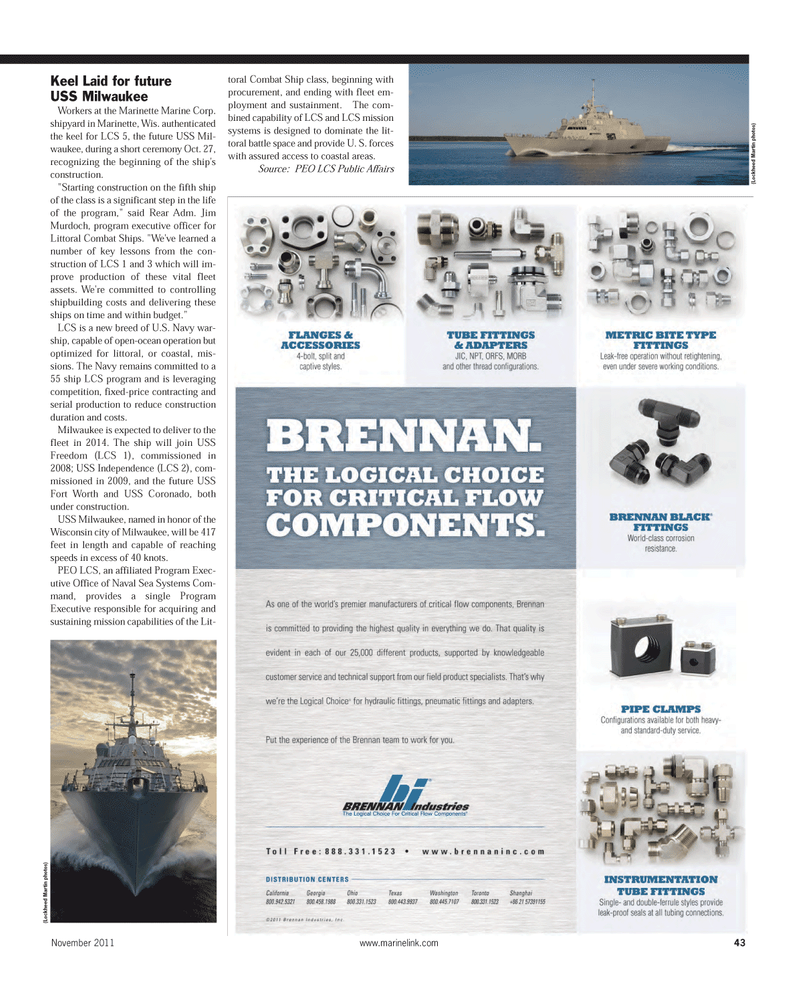 Maritime Reporter Magazine, page 43,  Nov 2011